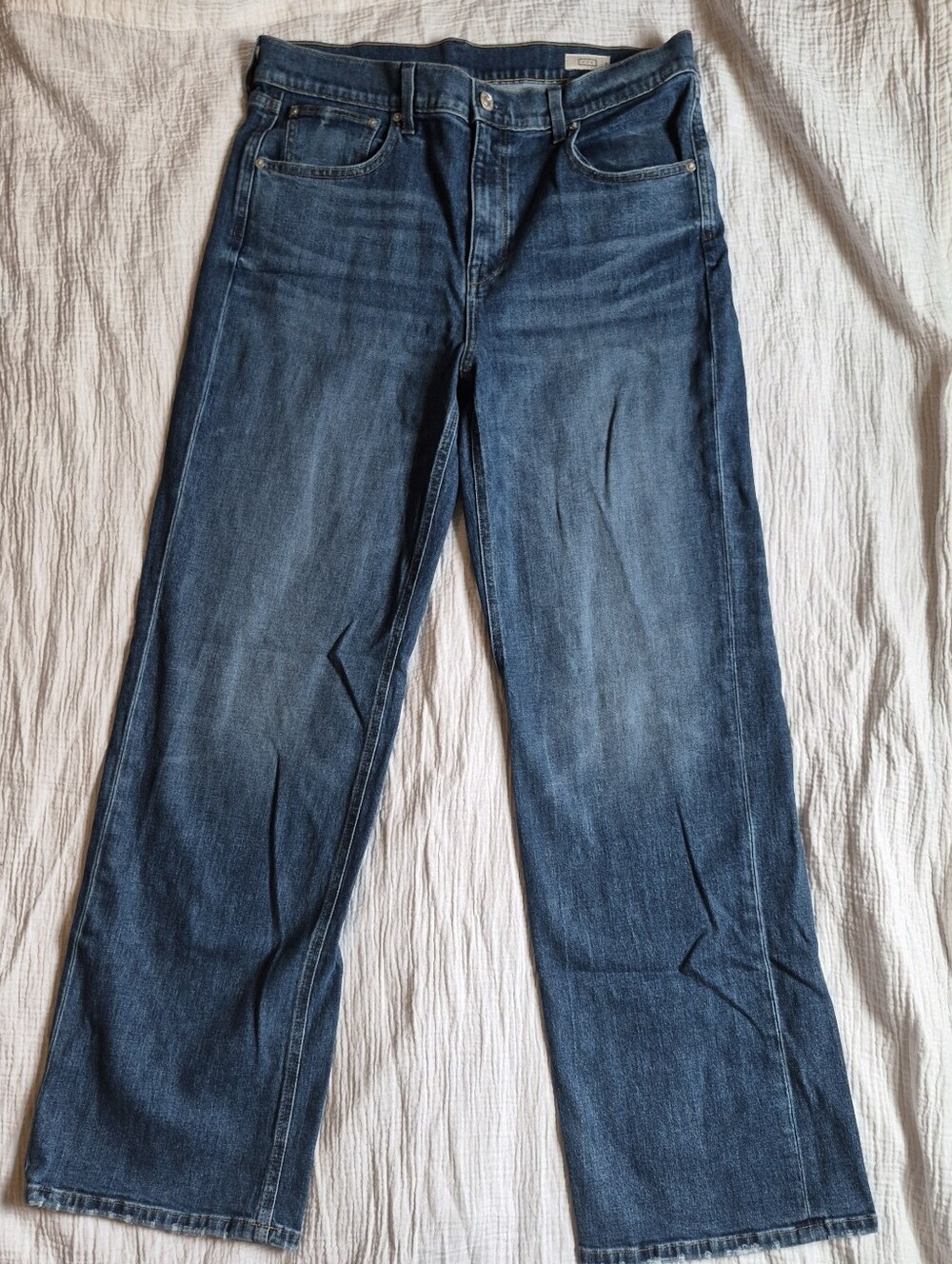 AYR The Secret Sauce High Rise Wide Leg Jeans in Crowd Surf Blue